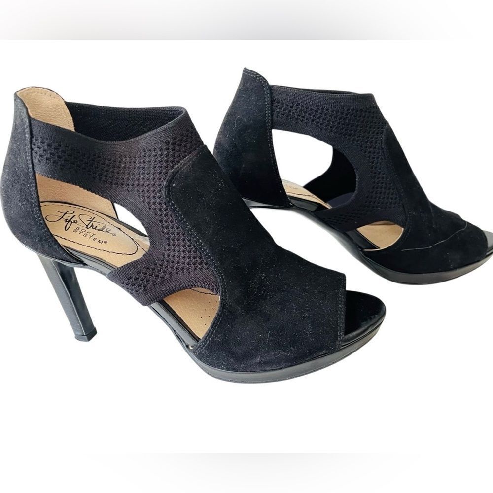 LifeStride Keiko Black Ankle Strap Sandals size 8. - Picture 2 of 10